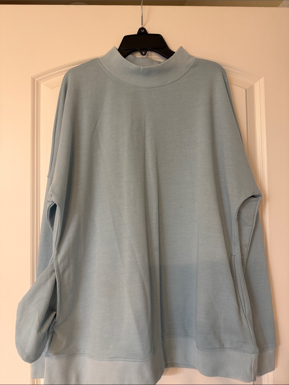 SHEIN Light Blue Crewneck Sweater